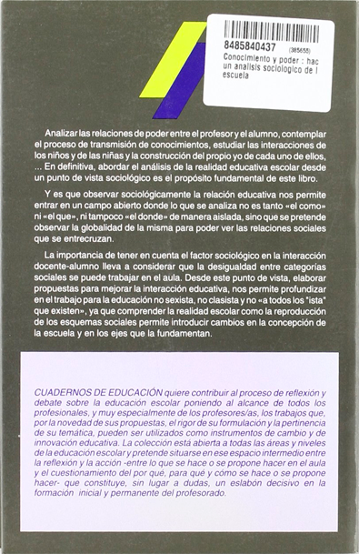 Conocimiento y poder. hacia un análisis sociológico de la escuela miniatura 2