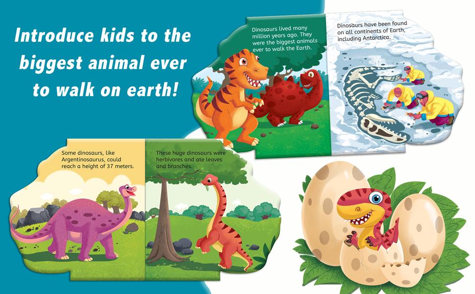 My first shaped board book: illustrated dino - animal picture book for kids age 2+ board book miniatura 2
