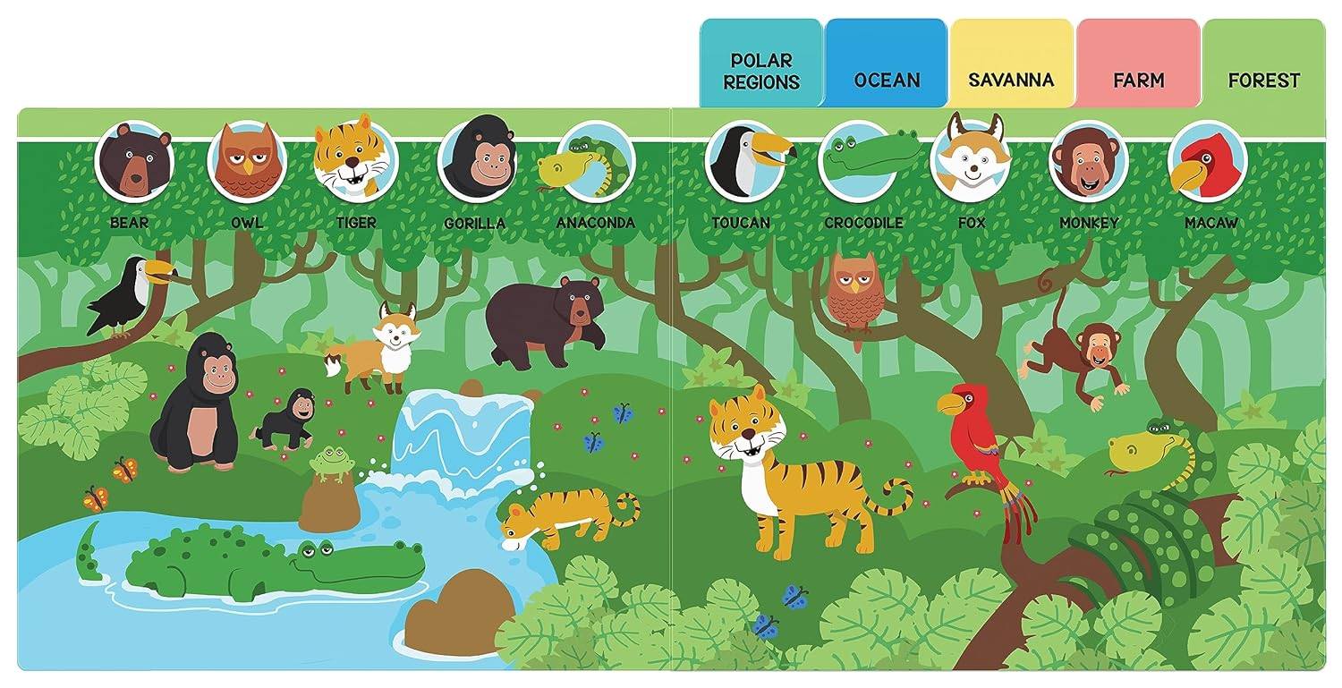 Seek and find - animals : early learning board books with tabs miniatura 2
