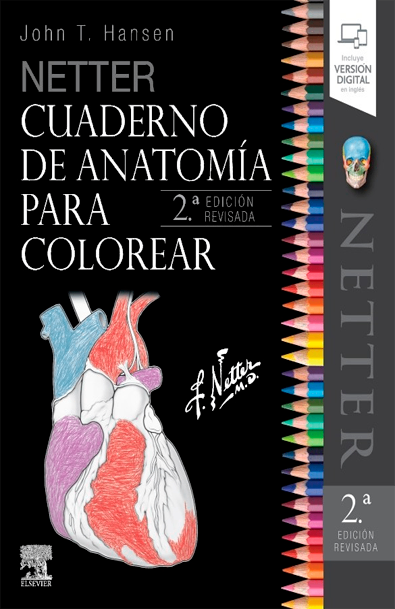 Netter cuaderno de anatomía para colorear (incluye versión digital en inglés)
