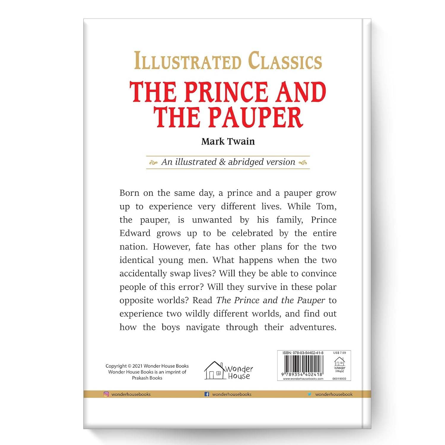 The prince and the pauper : illustrated abridged children classic english novel with review questions (hardback) miniatura 4