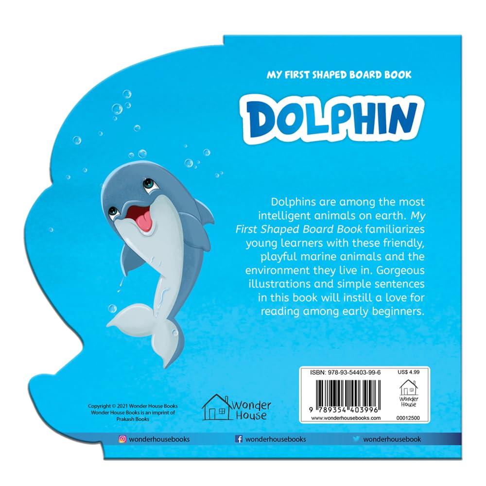My first shaped board book - dolphin, die-cut animals, picture book for children miniatura 4