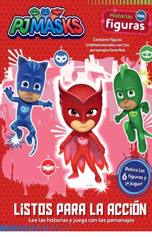 Historias con figuras. pj masks. listos para la acción, vari