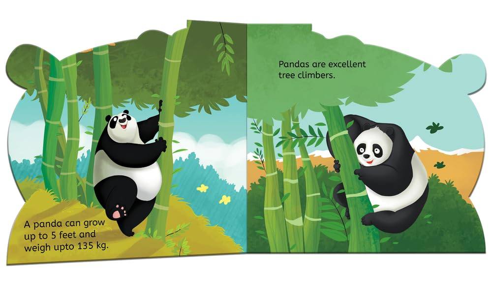 My first shaped board book - panda, die-cut animals, picture book for children miniatura 3