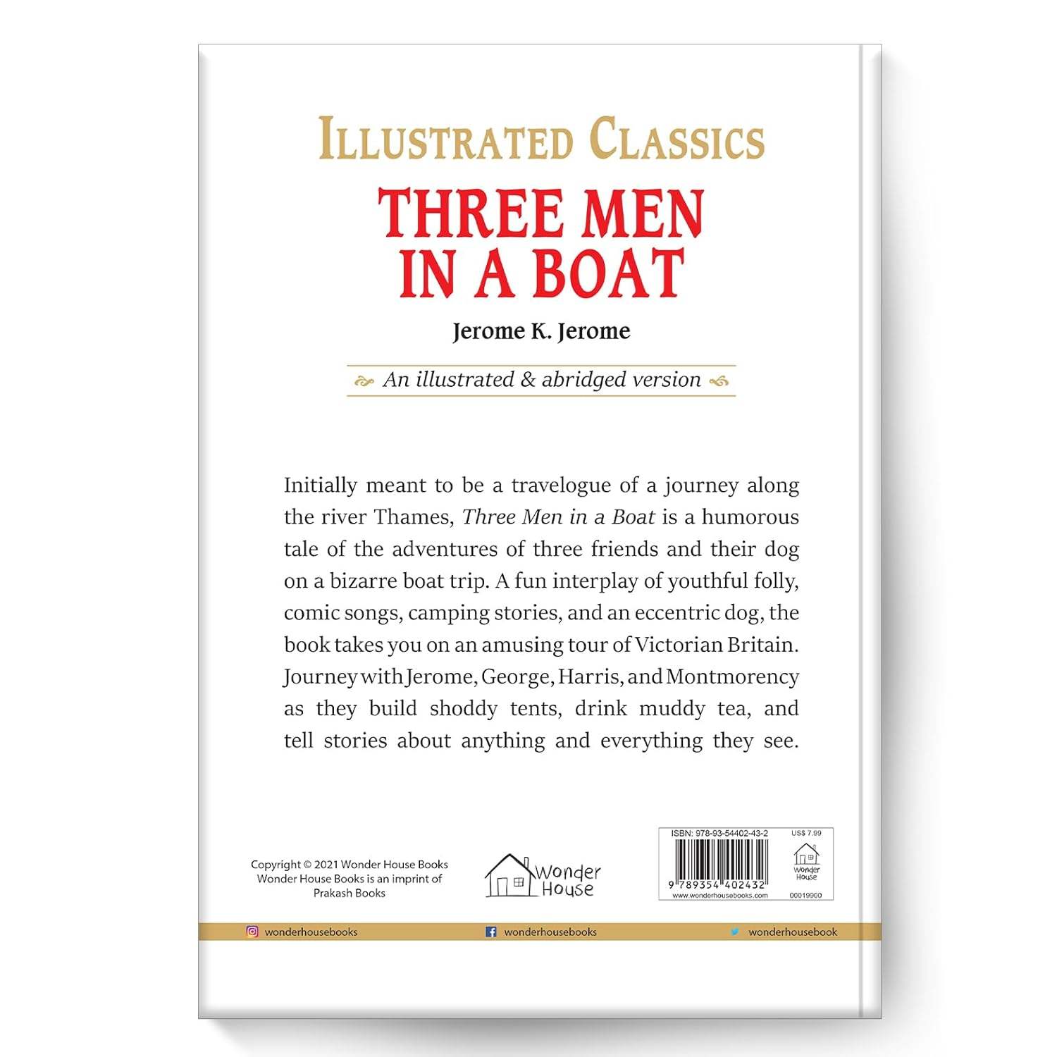 Three men in a boat : illustrated abridged children classic english novel with review questions (hardback) miniatura 4