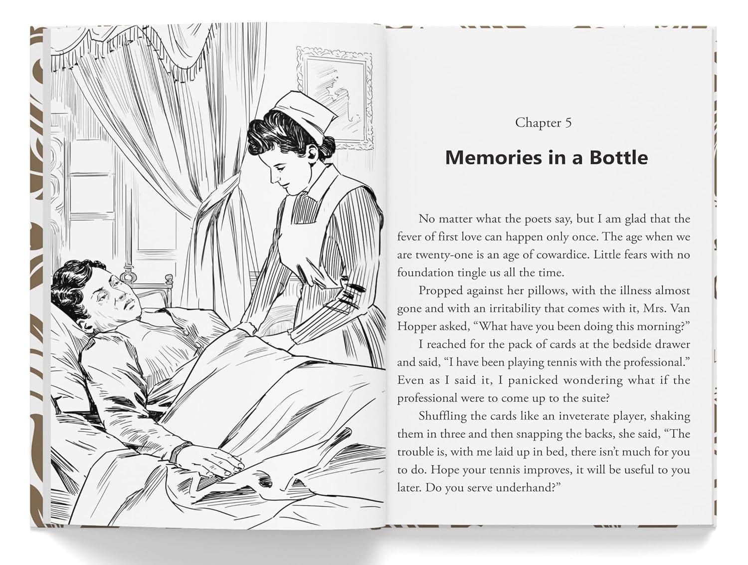 Rebecca : illustrated abridged children classic english novel with review questions (hardback) miniatura 3