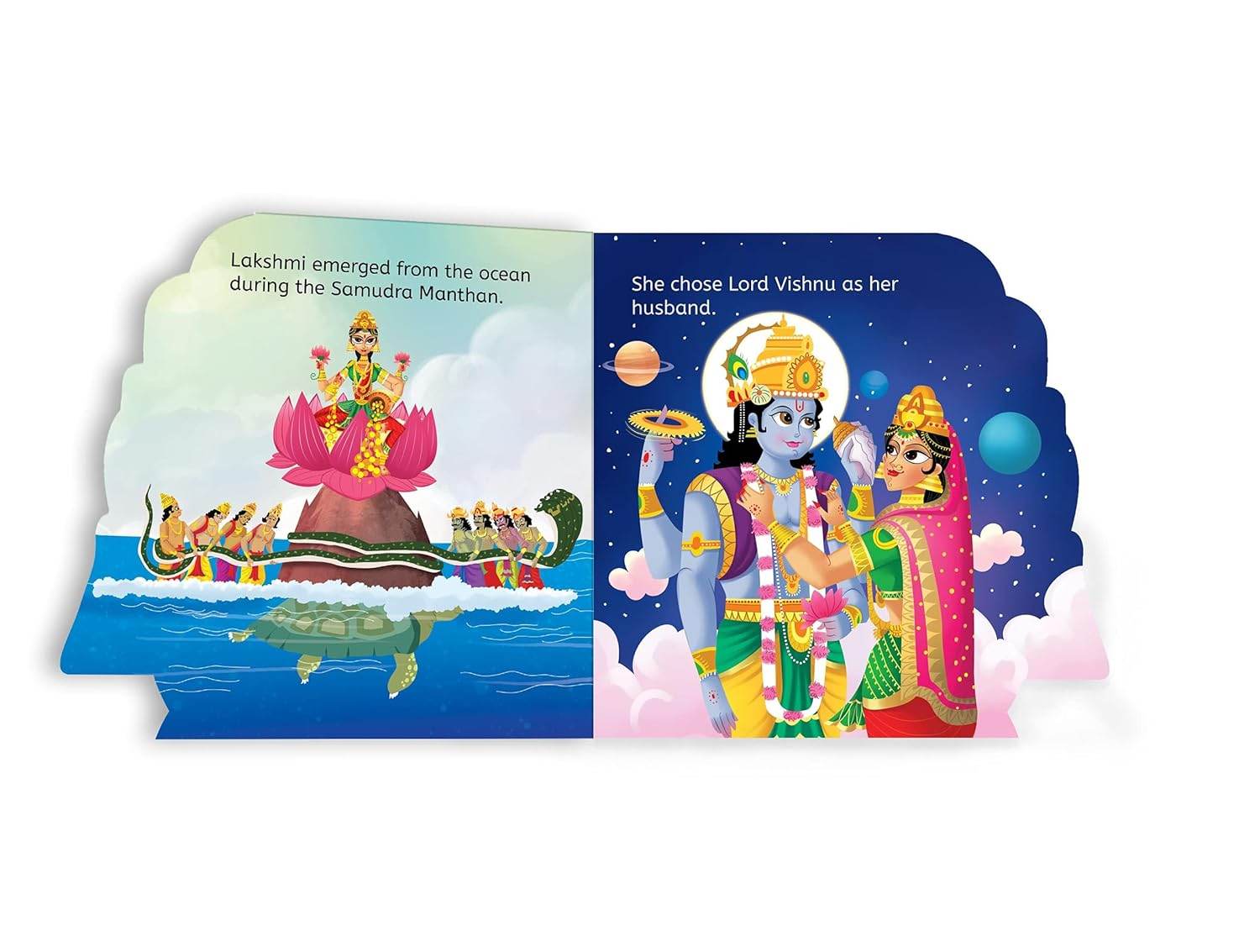 My first shaped board book: illustrated goddess laxmi hindu mythology picture book for kids age 2+ (indian gods and goddesses) miniatura 3