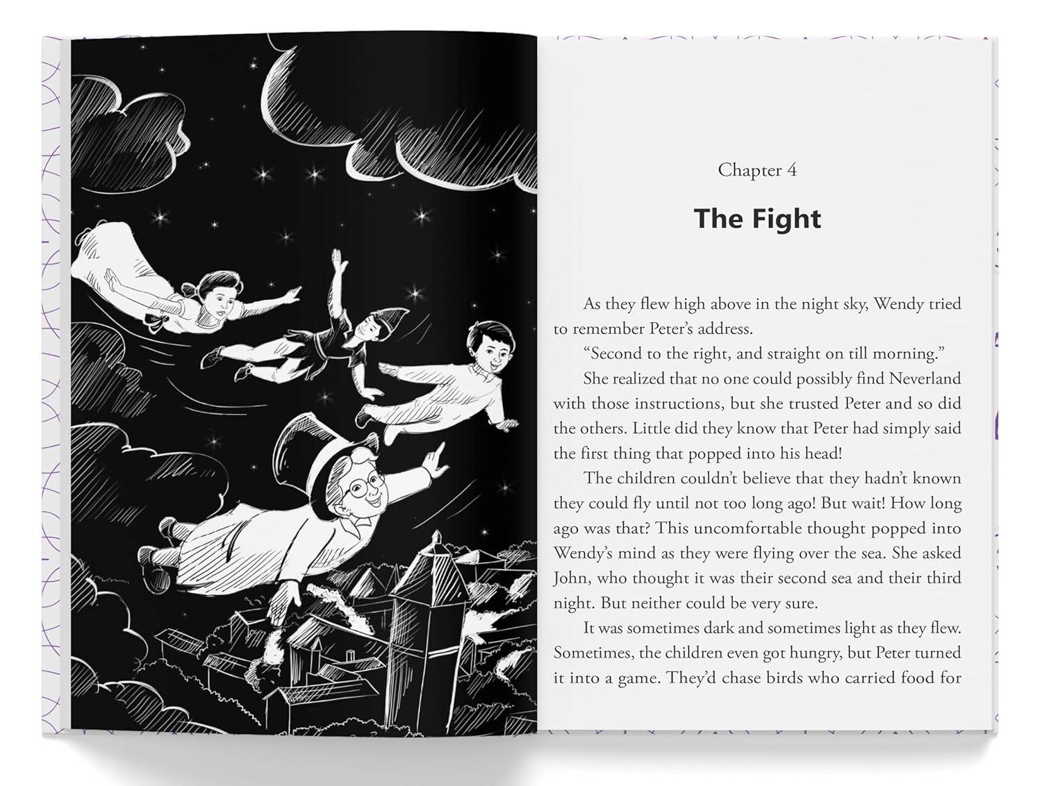 Peter pan : illustrated abridged children classic english novel with review questions (hardback) miniatura 3