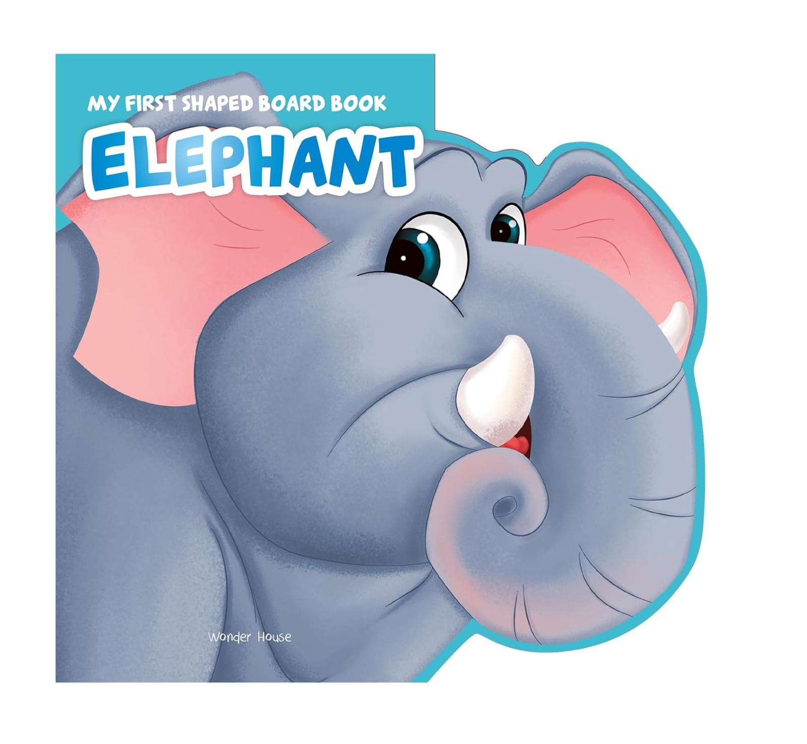 My first shaped board book - elephant, die-cut animals, picture book for children