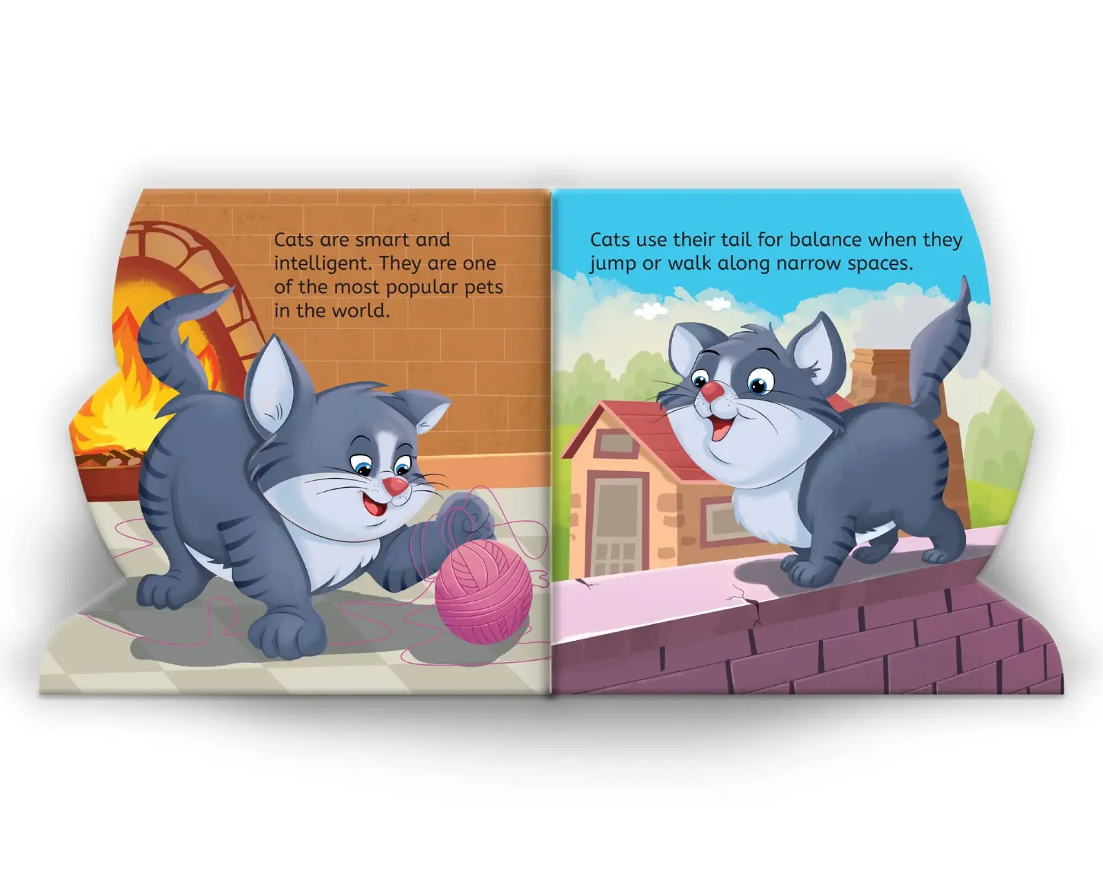 My first shaped board book: illustrated cat - animal picture book for kids age 2+ board book miniatura 2