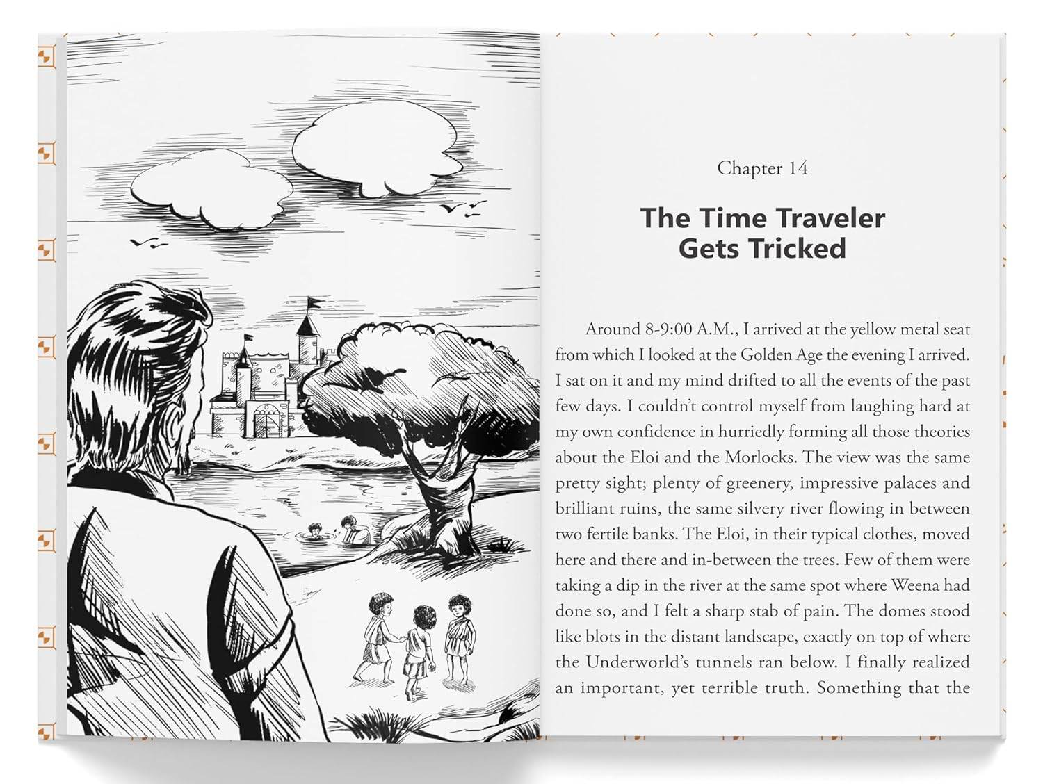 The time machine: illustrated abridged children classic english novel with review questions(hardback) miniatura 2