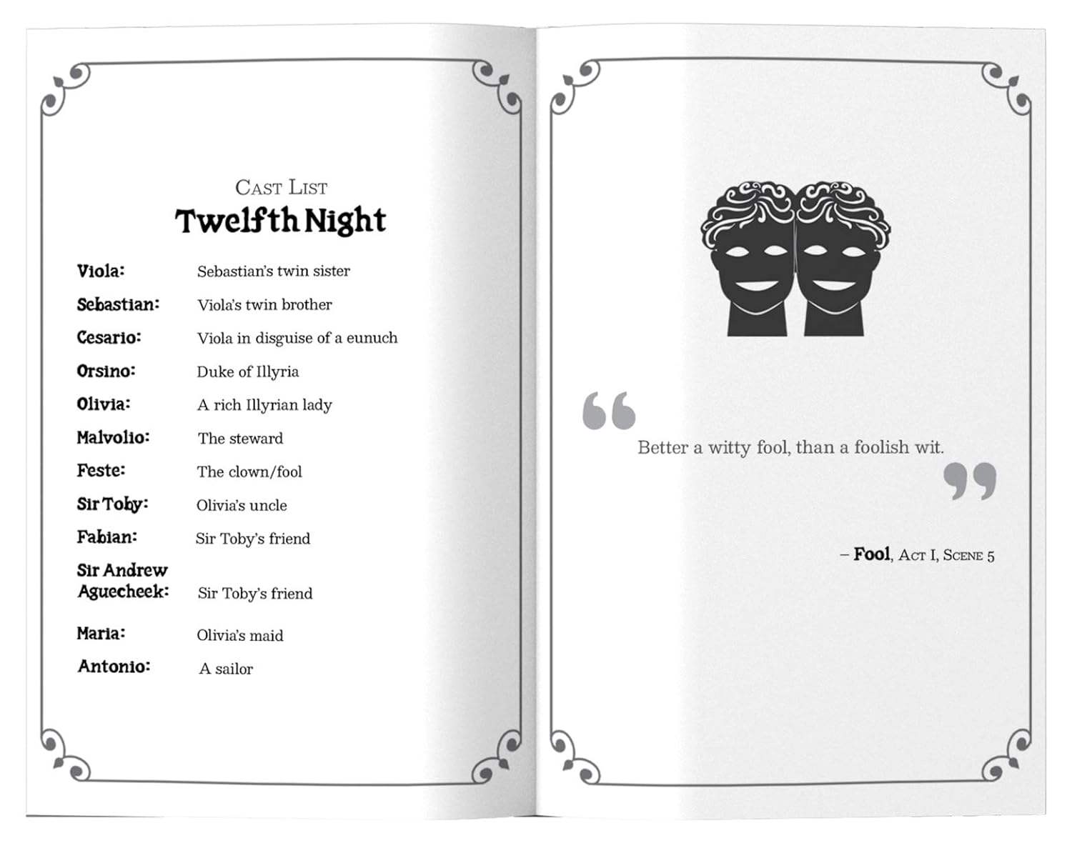 Twelfth night : shakespeare’s greatest stories for children (abridged and illustrated) with review questions and an introduction to the themes in the story miniatura 2