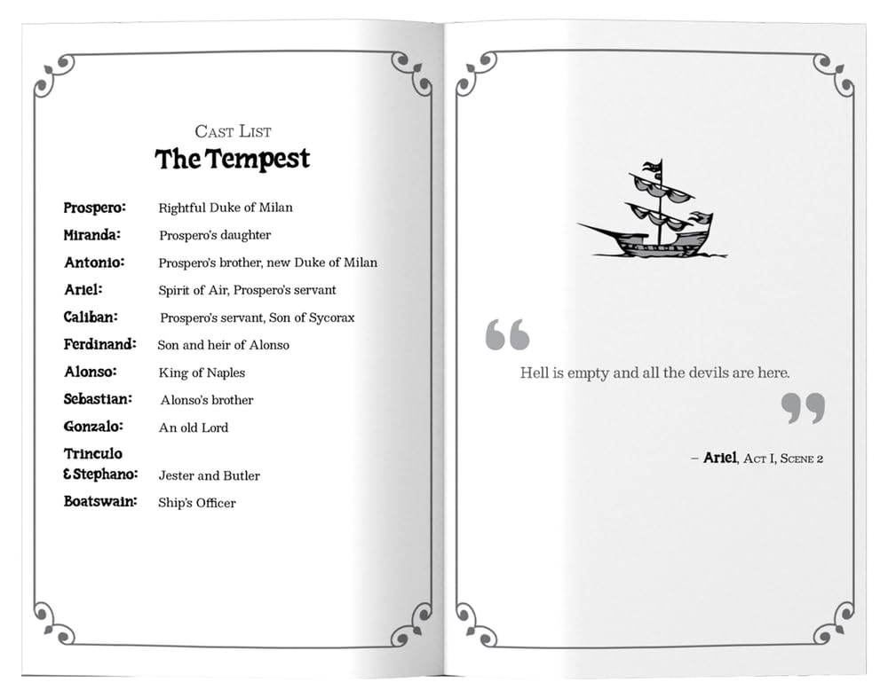 The tempest : shakespeare’s greatest stories for children (abridged and illustrated) with review questions and an introduction to the themes in the story miniatura 3