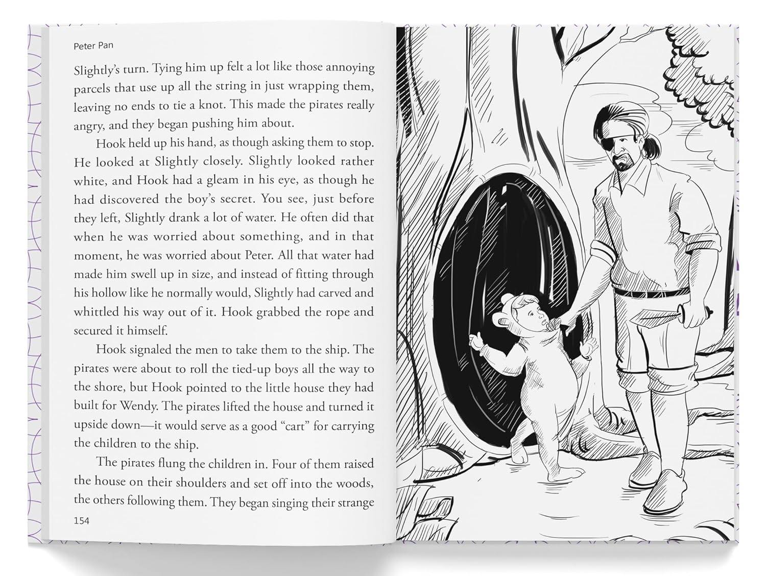 Peter pan : illustrated abridged children classic english novel with review questions (hardback) miniatura 2