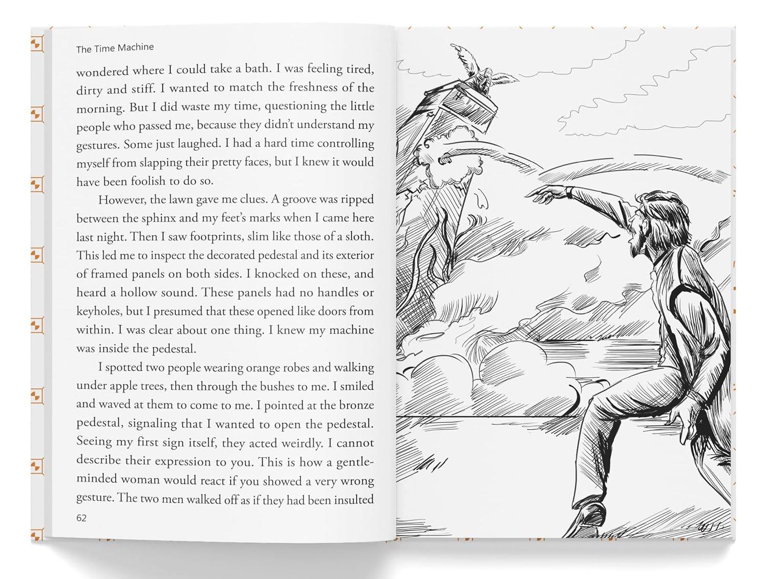The time machine: illustrated abridged children classic english novel with review questions(hardback) miniatura 3