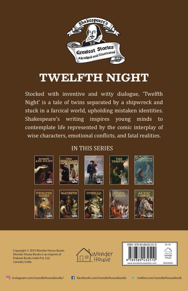 Twelfth night : shakespeare’s greatest stories for children (abridged and illustrated) with review questions and an introduction to the themes in the story miniatura 5
