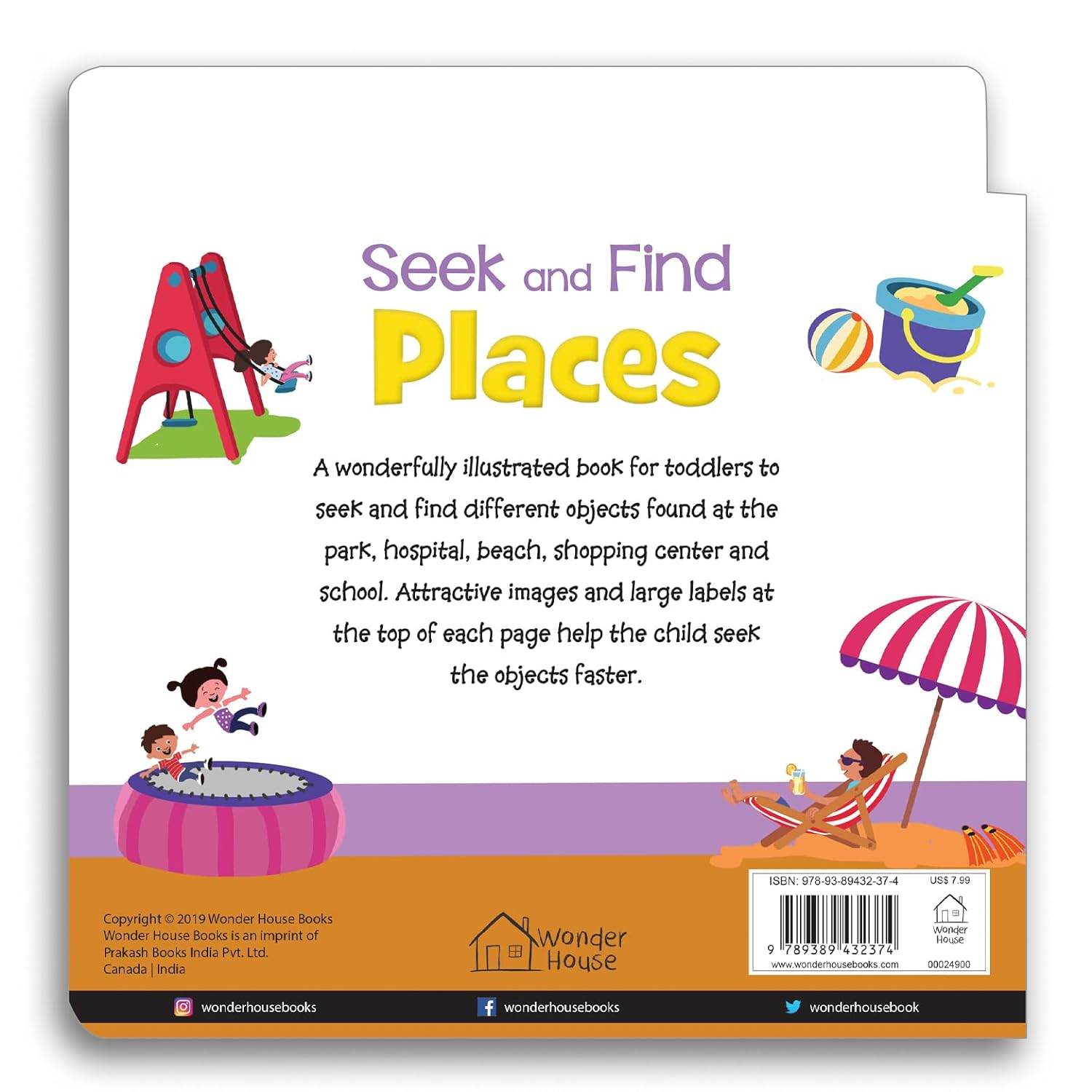 Seek And Find - Places : Early Learning Board Books With Tabs